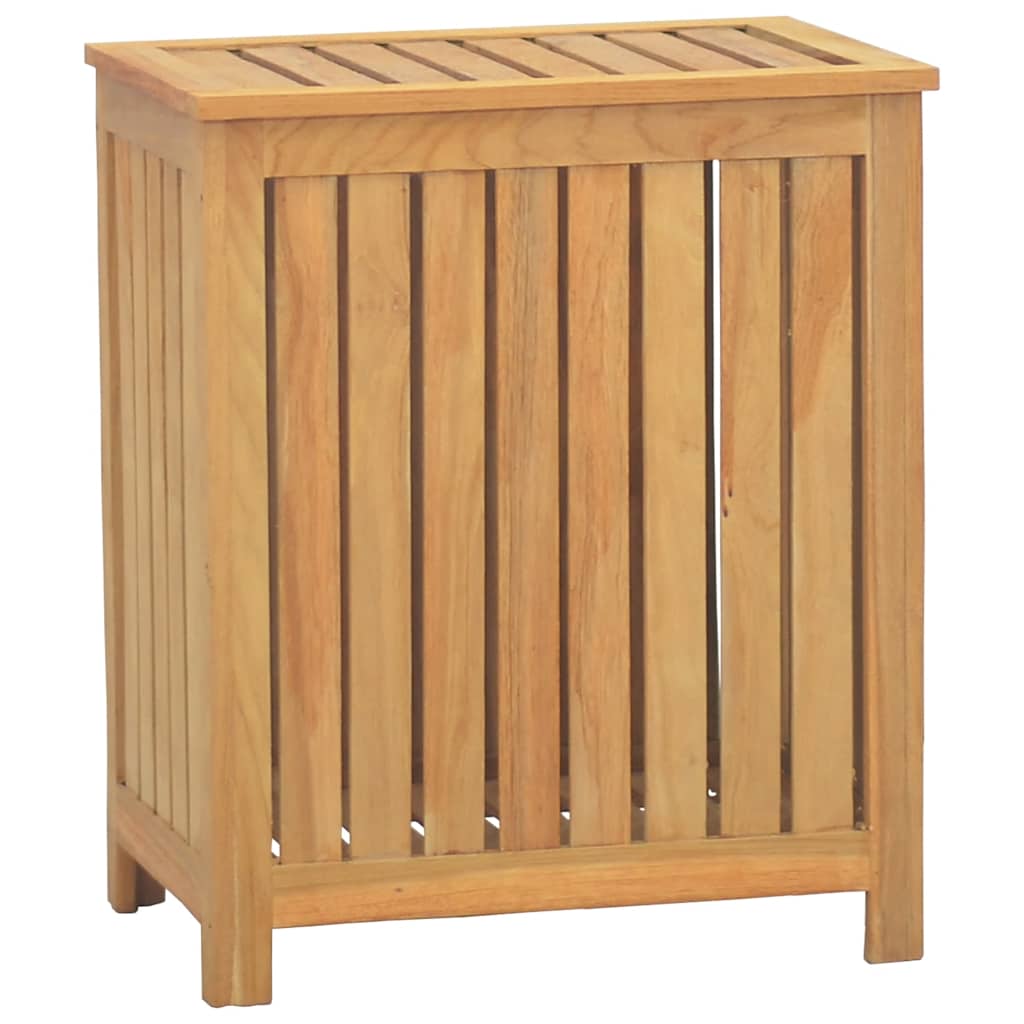 Laundry Basket 50 x 35 x 60 cm Solid Teak Wood