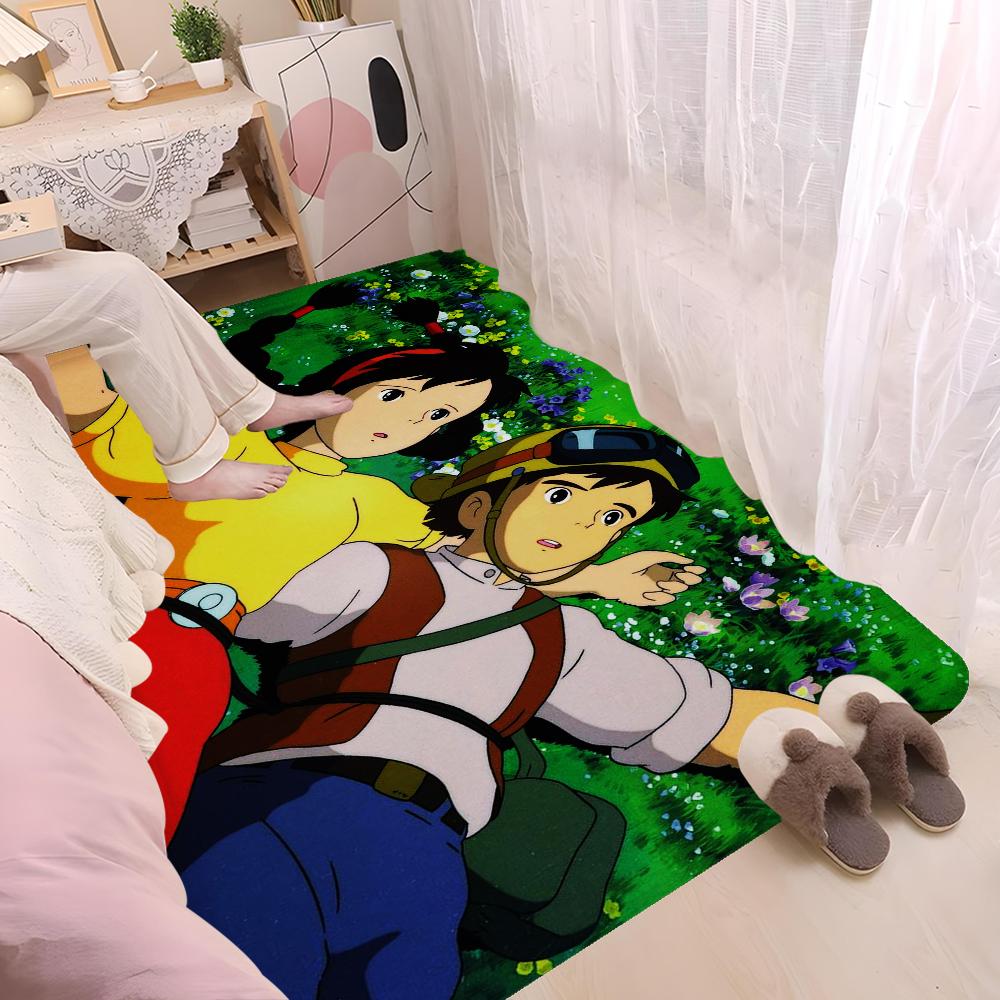 M-miyazaki Hayao Cartoon Anime Room Mats Retro Multiple Choice Living Room Kitchen Rug Non-Slip Welcome Rug