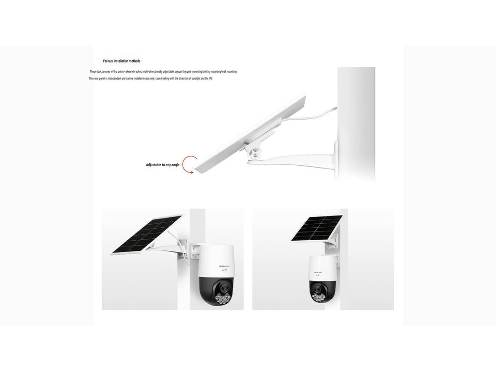 Mercury 4G Solar Camera MIPC3286WBLH-F4GE with Black Light & Auxiliary Heating, 4MP, Lifetime Free Data