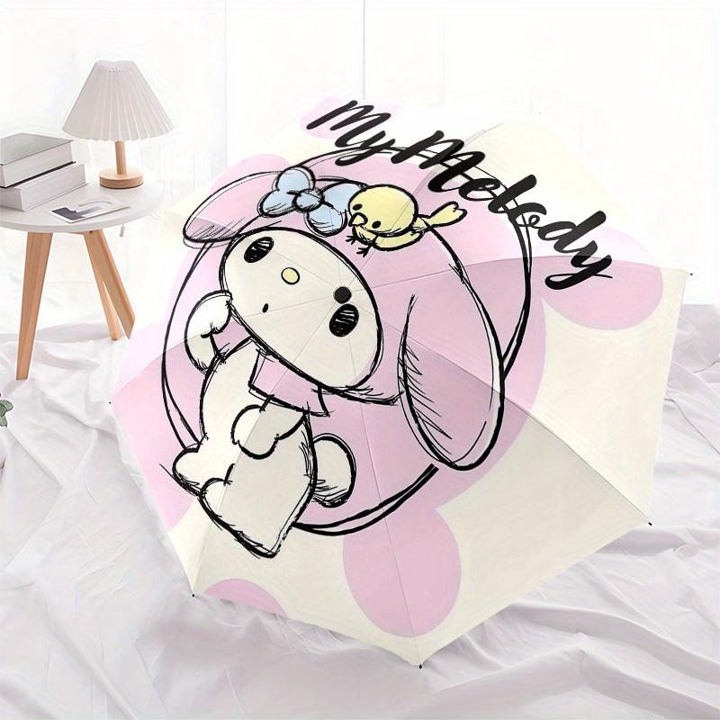 1pc My Melody Cute Illustration Umbrella with Plastic Handle,Suitable for All Seasons Home Travel Outdoor UmbrellaSanlio339