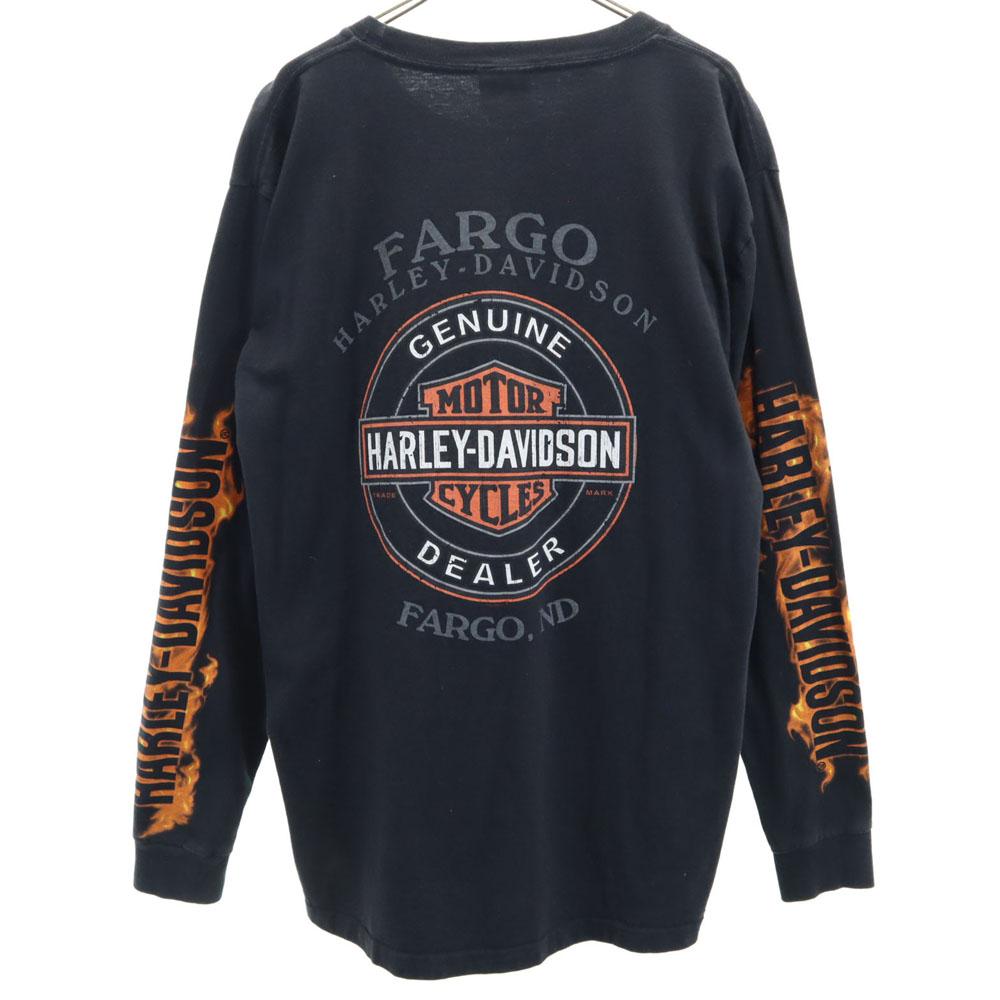 HARLEY DAVIDSON 00s Skull Long sleeve T-shirt M black Ron T Men's Used