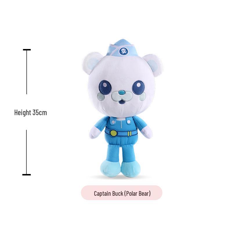Octonauts Plush Toy Set: Captain Barnacles, Kwazii, Peso, Dr. Shellington, Professor Inkling