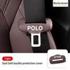Leather Car Seat Belt Buckle Clip HDHA4 Anti-Scratch Protector Auto Accessories For Volkswagen VW Golf Polo 4 5 6 Passat B5 B6 B7 CC