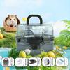 Hamster Cage with Transparent Upper Cover Matte Bottom Design Dual Use Indoor Outdoor Cooling Feature Pet House