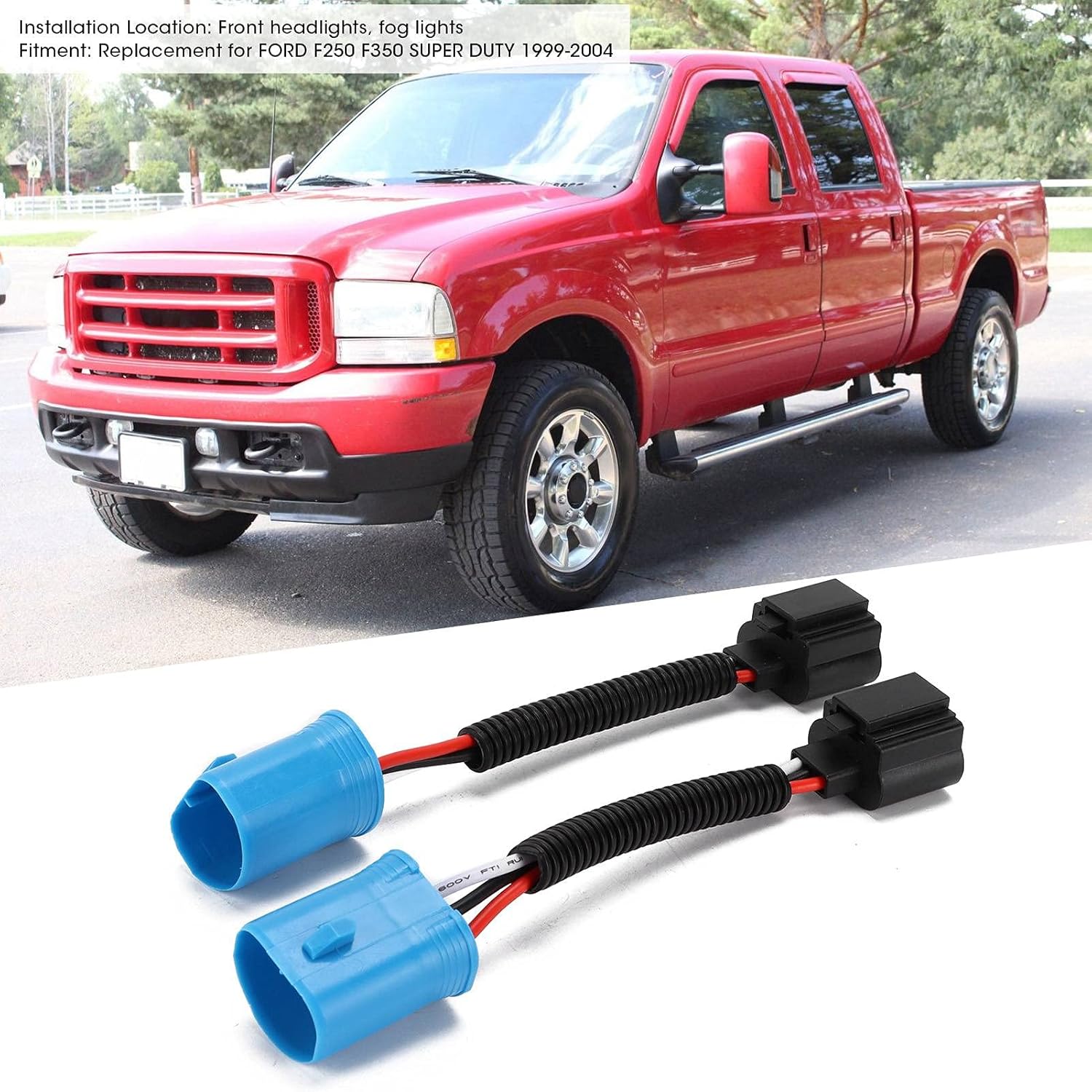 

Keenso 9007 Male to H13 Female Headlight Fog Light Wiring Harness for Super Duty 1999‑2004