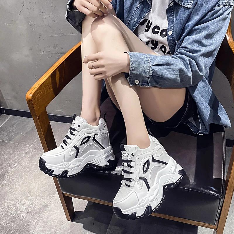 Fashion Top Quality Platform Shoes Women's Chunky Platform Sneakers Lovely Casual Sneakers Luxury Fashion Brand Increase Dad Shoe News
