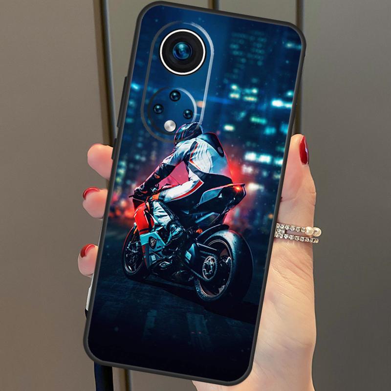 Neon Motorcycle Biker For Huawei P40 Lite P20 P30 Pro Nova 9 Nova 5T P Smart 2019 Case For Honor 50 8X 9X 10i