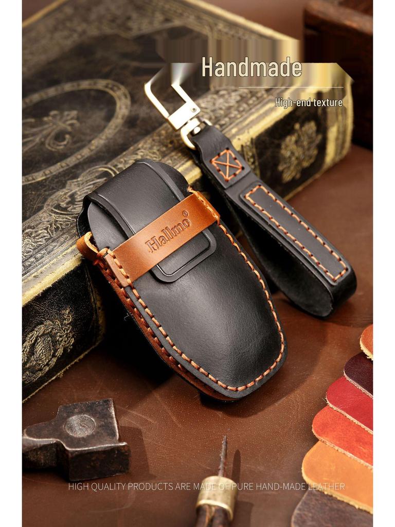 Handmade Car Key Bag for BYD Models: Tang, Song Plus DMI, Dolphin, Han