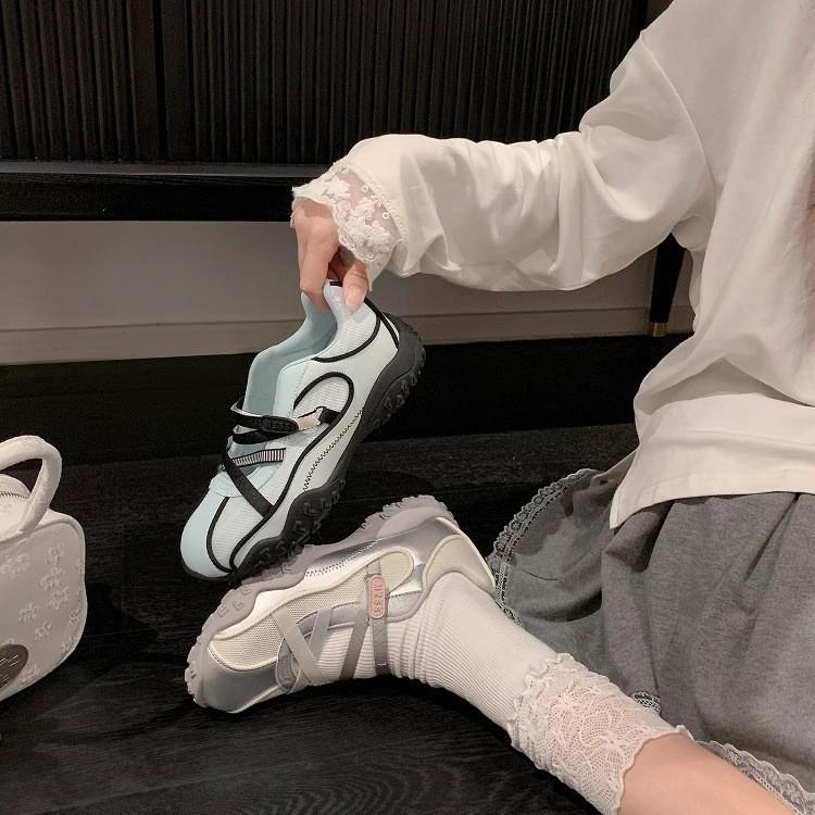 Mint summer 5.5 heightening ballet sneakers women's 2025 summer breathable Mary Jane platform casual sandals