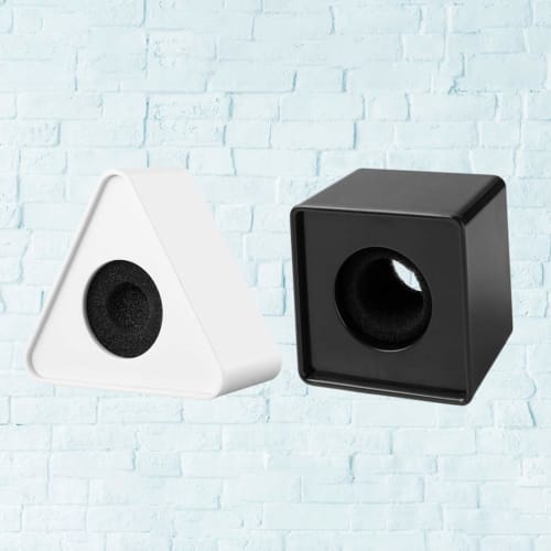 Operitacx 2-Piece ABS Microphone Flags for Studio, Square Microphone Mark, Portable Microphone Stand, Desk Microphone, Interview Microphone Handle, Mi