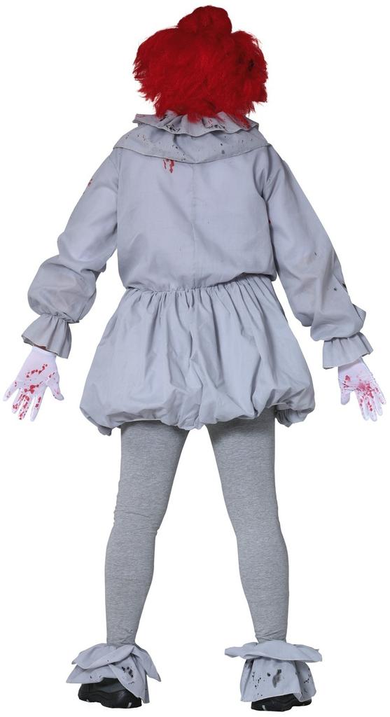 Strój Kostium Szary Klaun Clown Halloween L