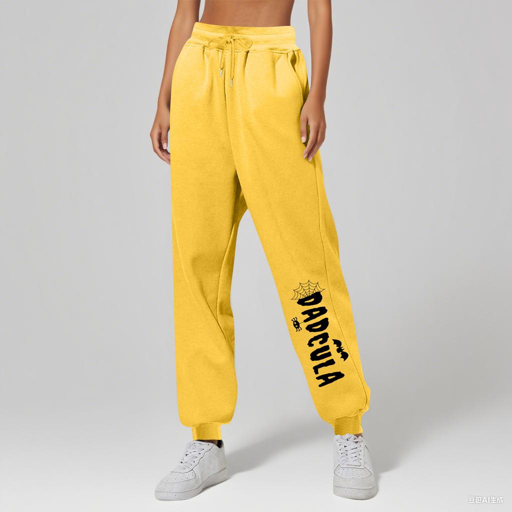 Ladies' Printed Unisex Casual Pocket Drawstring  Pants