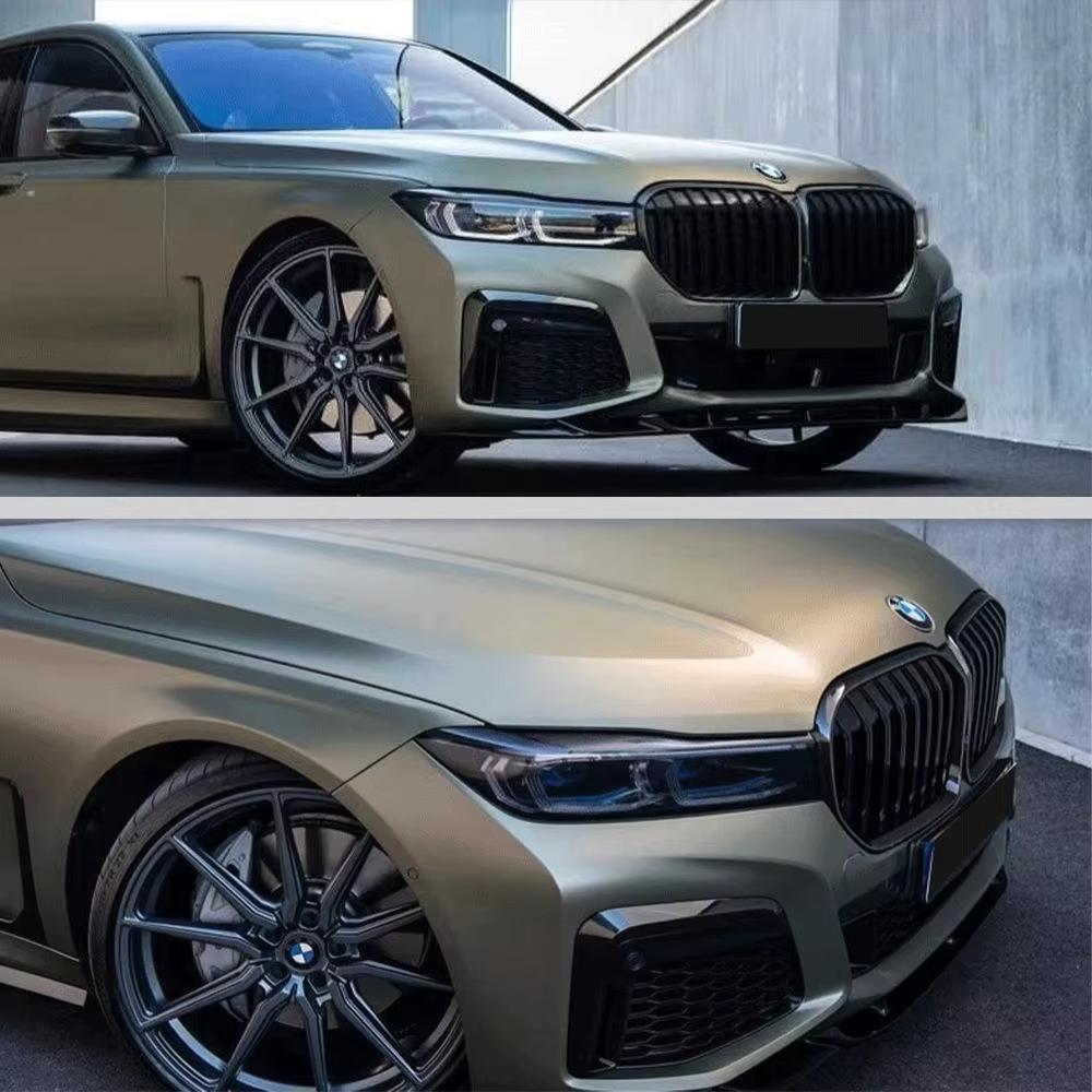 BMW 7er Reihe G11/G12 (2020-2023) Glänzendes Schwarzes Doppelsteg-Grillzubehör