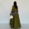 Ladies' Embroidered Floral Cardigan Robe - Dubai Style Muslim Wear