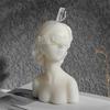 3D Candle Closed Eye Girl Cover Eyes Girl Statue Candle Ornaments Plaster Statue Aromatherapy Candle For Handmade Home Decoratio