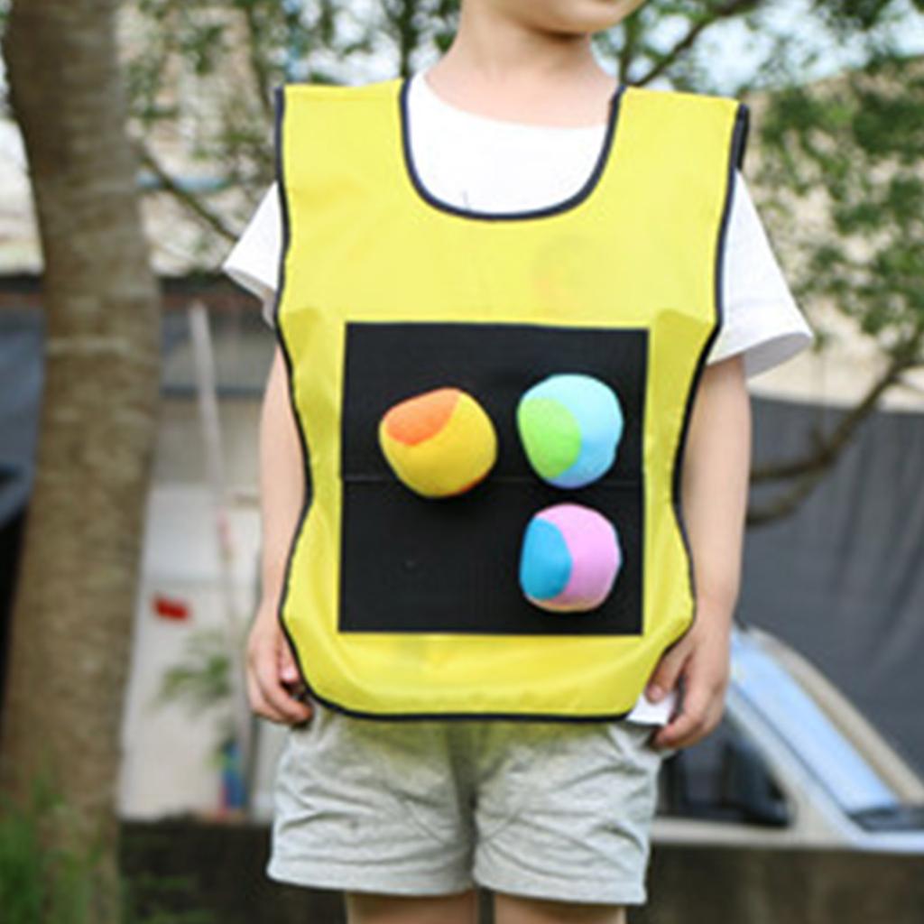 Interactive Outdoor Sticky Ball Vest Set for Kids and Families Adjustable Design for All Ages