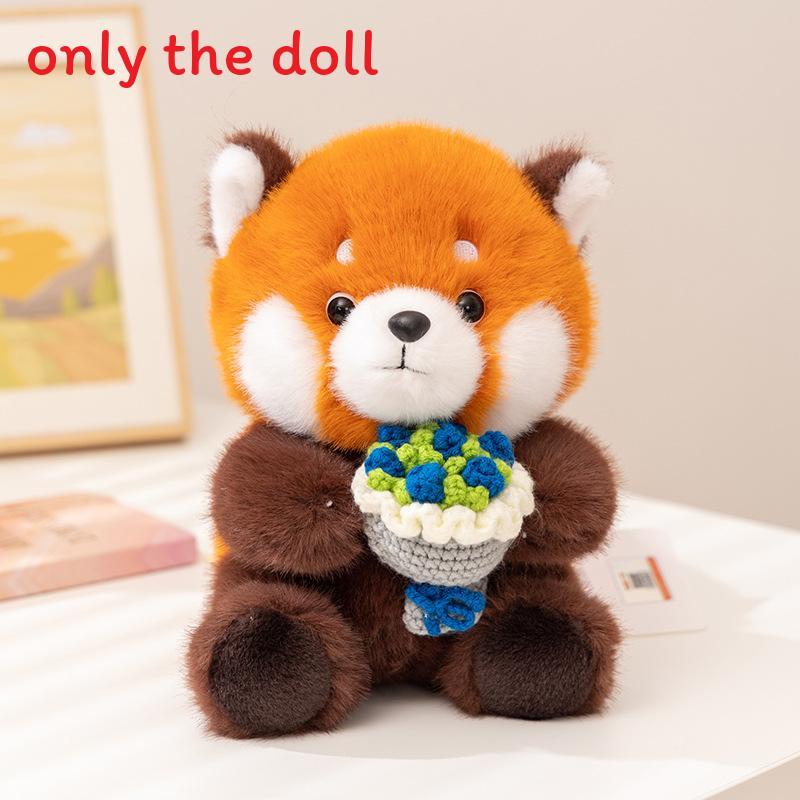 Sehr wertvolles Waschbär und Murmeltier Plüschtier mit umarmendem Blumen-Design für Kinder Geschenk-Sammlung