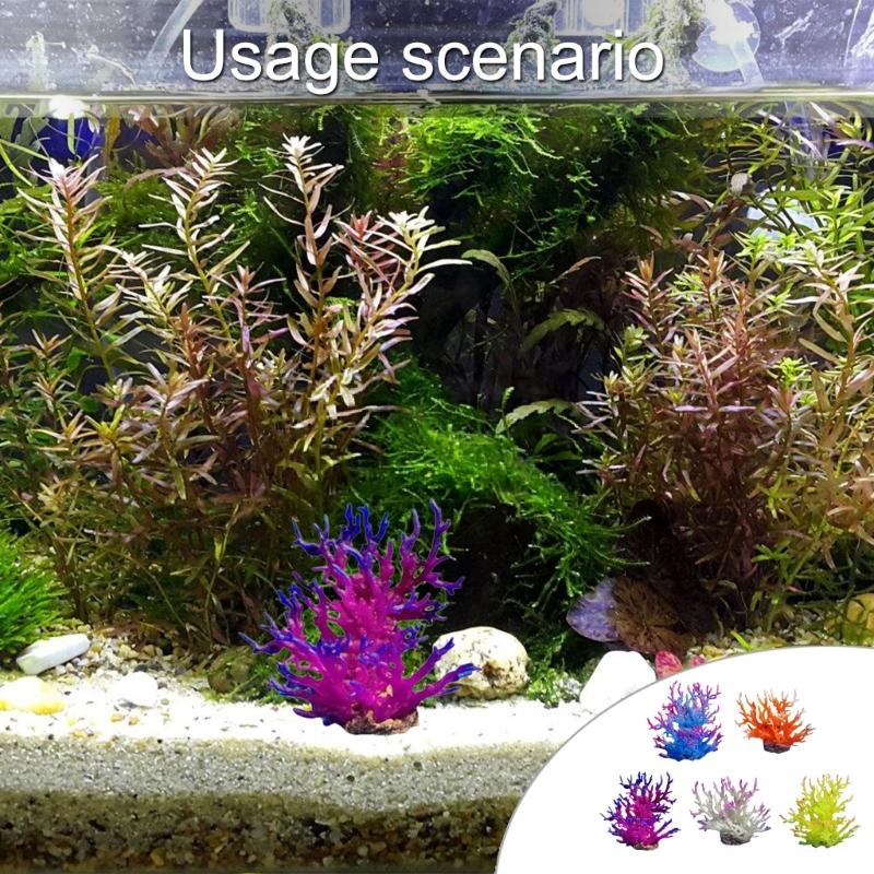 Artificial Coral Decorative Plant Tree Decors for Fish Tanks Ornaments Colorful Ornaments Plant for Terrarium Plant