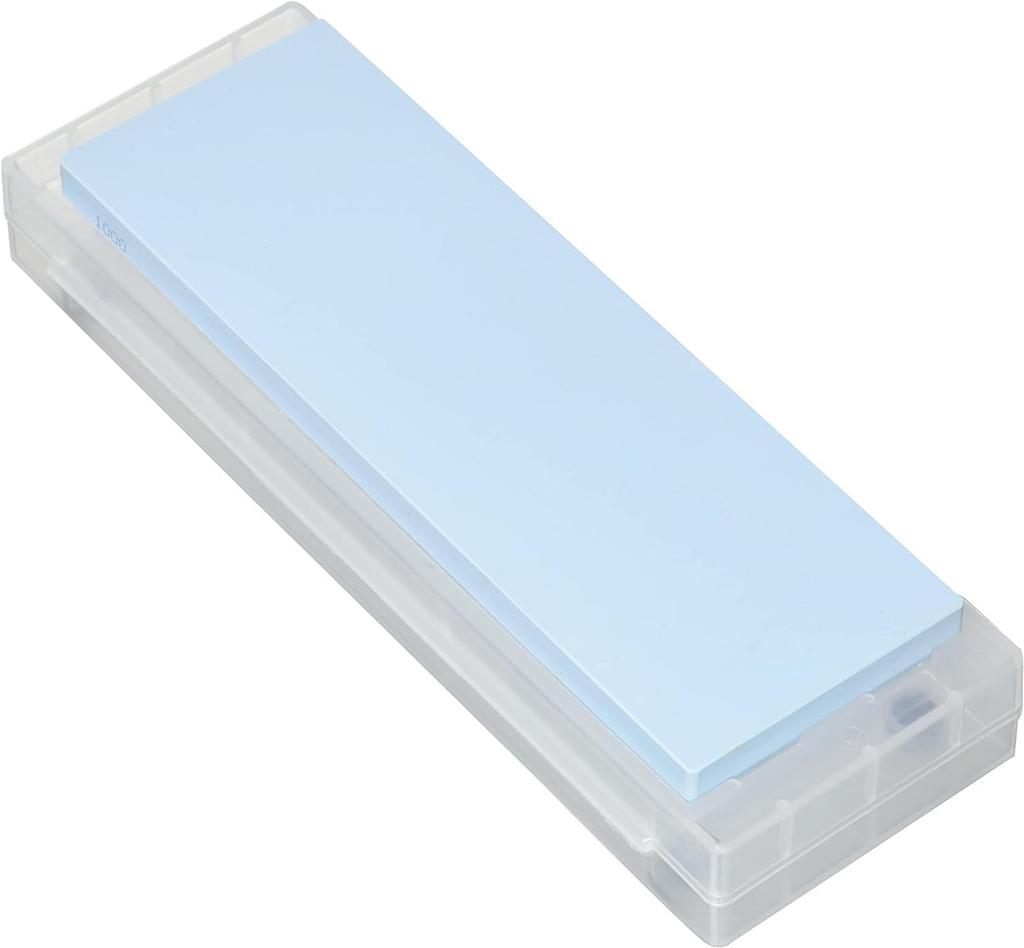 NANIWA Affilatura Professionale Goken Kagayaki con Pietra per Affilare 210 x 70 x 10, #1000, Supporto/Custodia, mm, NK-2010