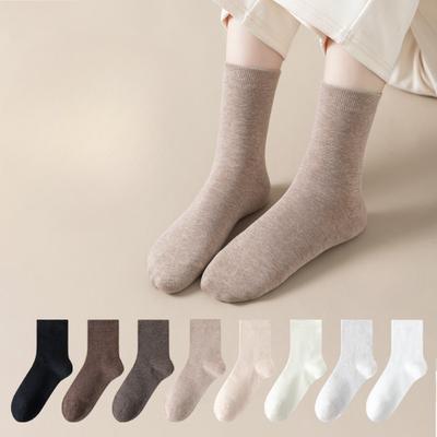 Nahtlose Wadenlange Socken für Damen im Herbst und Winter, geruchshemmende und antibakterielle Baumwollsocken, Herbstsocken, locker sitzende Postpartum-Socken