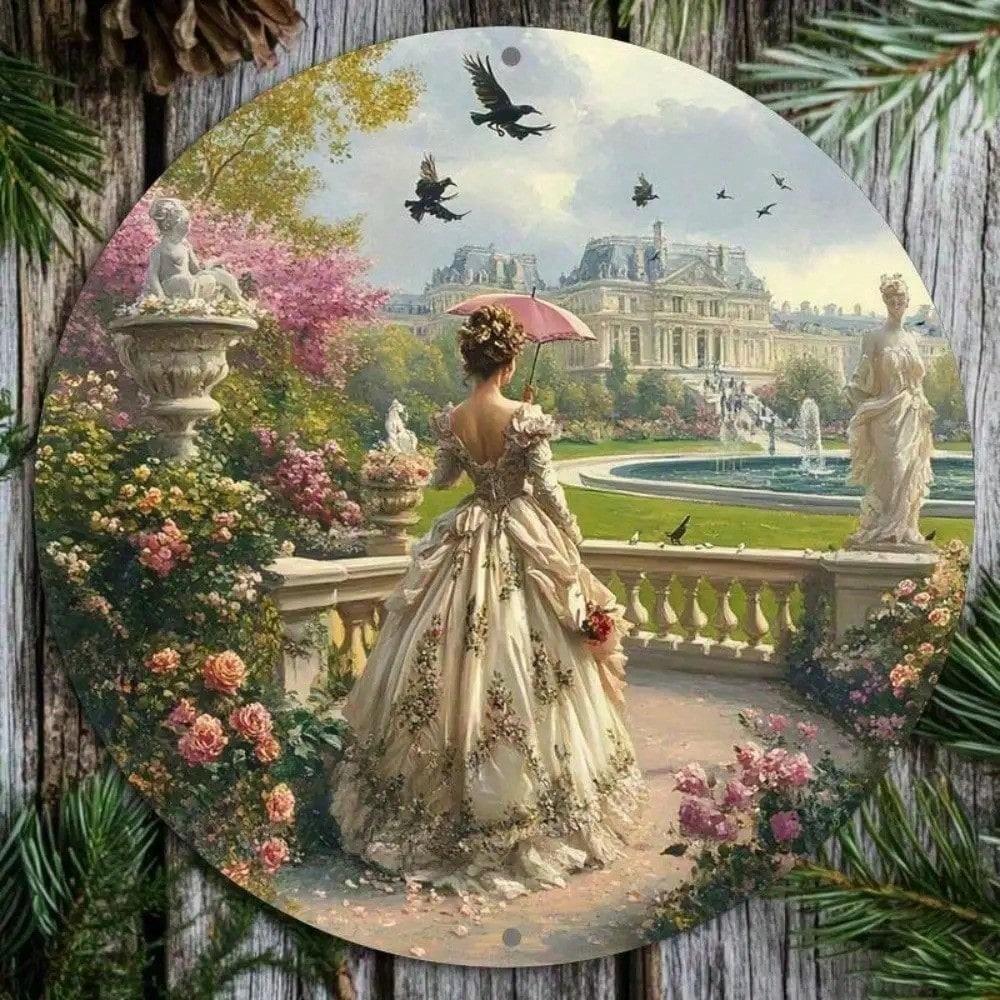 

Vintage Royal Princess 8 Round Aluminum Metal Wall Art Home Bar Decor разноцветный