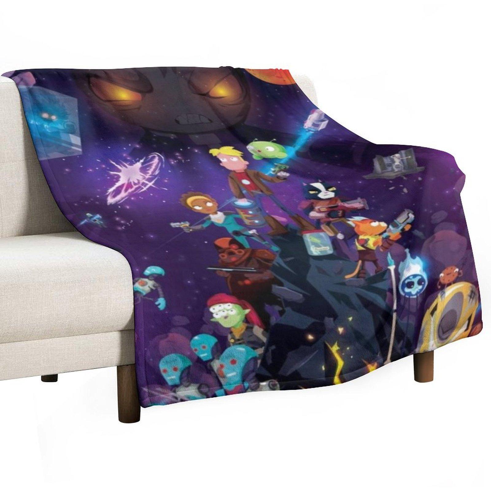 FinalSpace Throw Blanket Vintage Plaid Polar Soft Blankets 30x40in