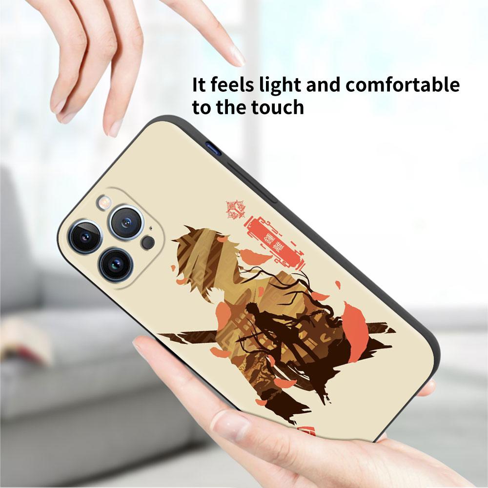 Husa Funda pentru Apple iPhone 14 11 13 7 12 Pro 7 XR XS Max 8 Plus 6 14Pro 13Mini Negru Moale Telefon Coque Anime Genshin Impact Cute