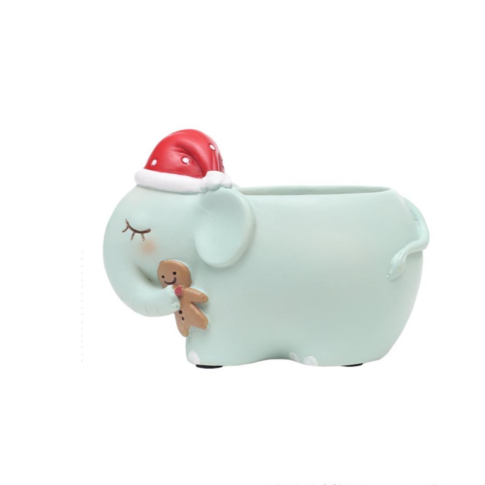 Niedlicher Tierförmiger Cartoon-Blumentopf Harz Desktop Tiere Blumentopf Hase Rentier Geschenk Sukkulenten Pflanzen Töpfe Zuhause
