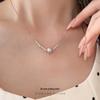 Cui Yan S925 Sterling Silver Korean-Style Carved Bead Necklace for Women - Simple, Everyday Choker.