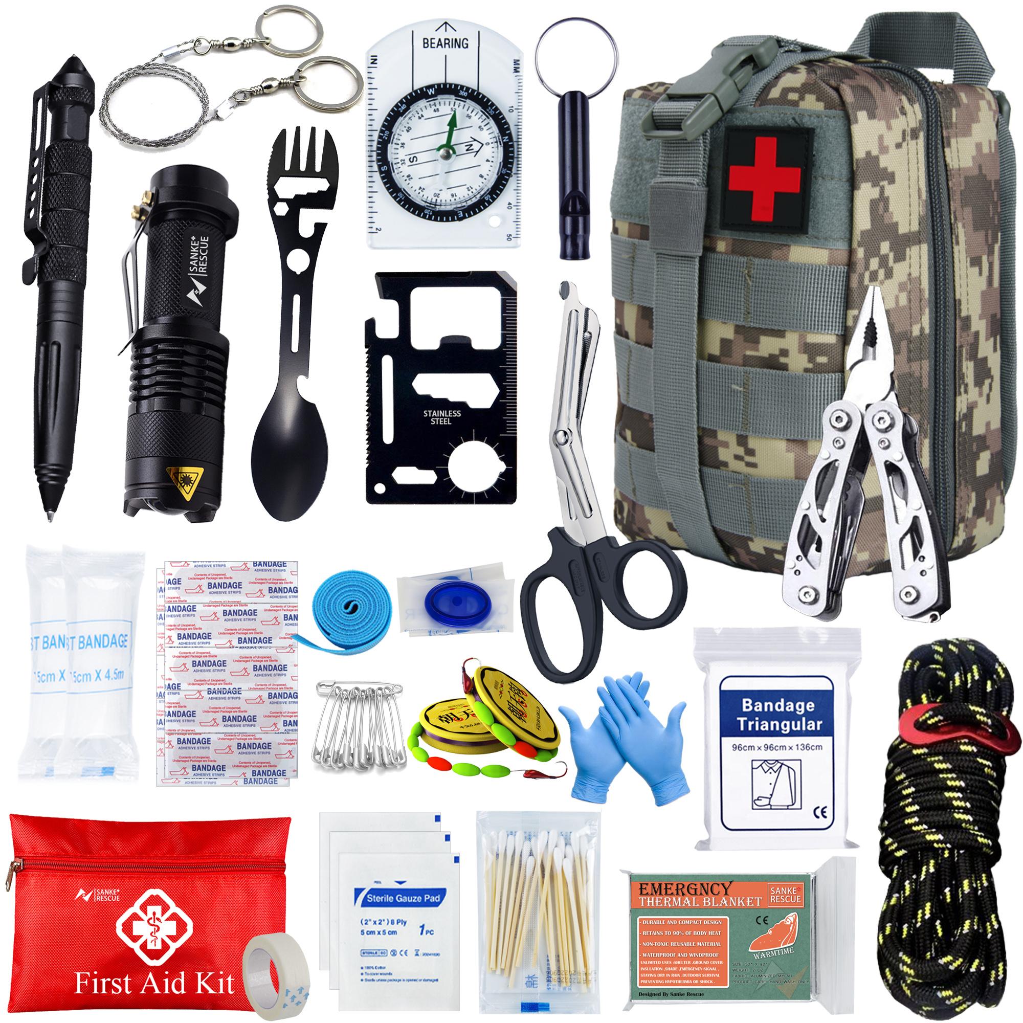 

Tactical First Aid Kit In The Car Acessories Survival Kits Camping Equipments Medical Bag Self-defense EDC Pouch ifak