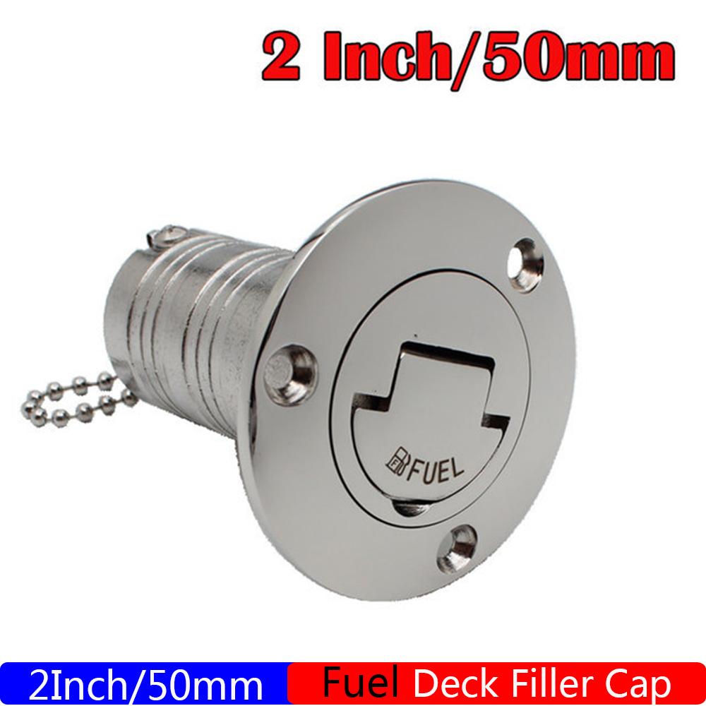 38mm 50mm Deck Filler Cap Stainless Steel 316 Deck Filler GAS DIESEL FUEL WASTE WATER Mirror Polish Marine Boat RV Hardware