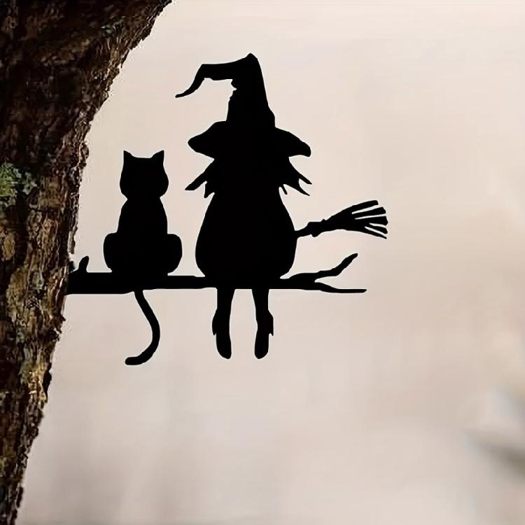 Unheimlicher Nekromant Metallanstecker Halloween Outdoor Eisenkunst Deck für Veranda Gras Beschattet Anordnen