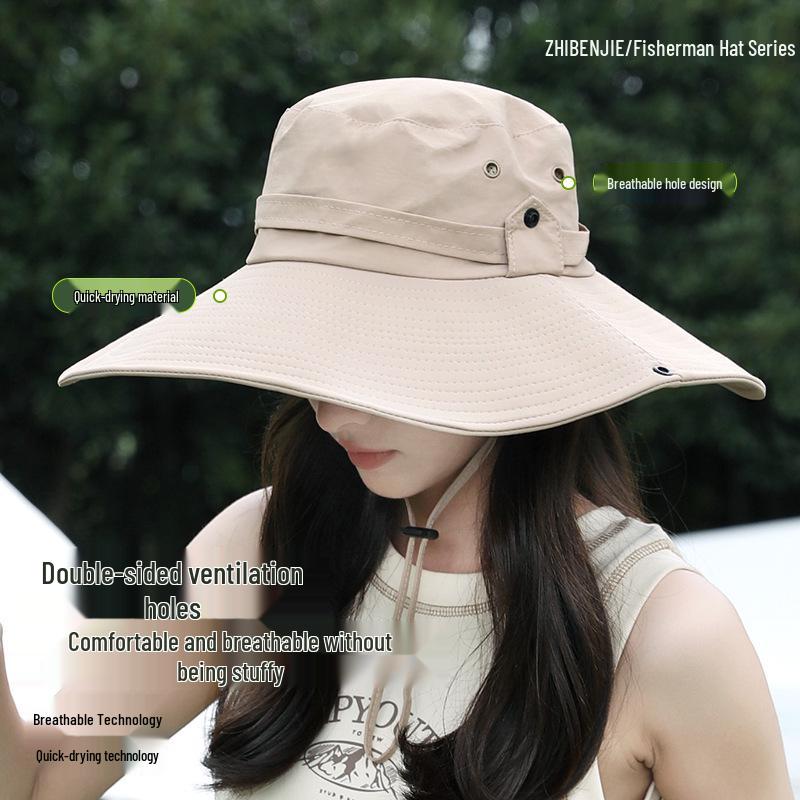 Women's Western Cowboy Hat - Sun Protection, Large Fit, Breathable for Outdoor Activities
