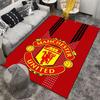 Tappeto Rosso con Logo Manchester United, Strisce Nere e Disegno a Punti Adatto per l'uso come antiscivolo per divani di soggiorno e camera da letto