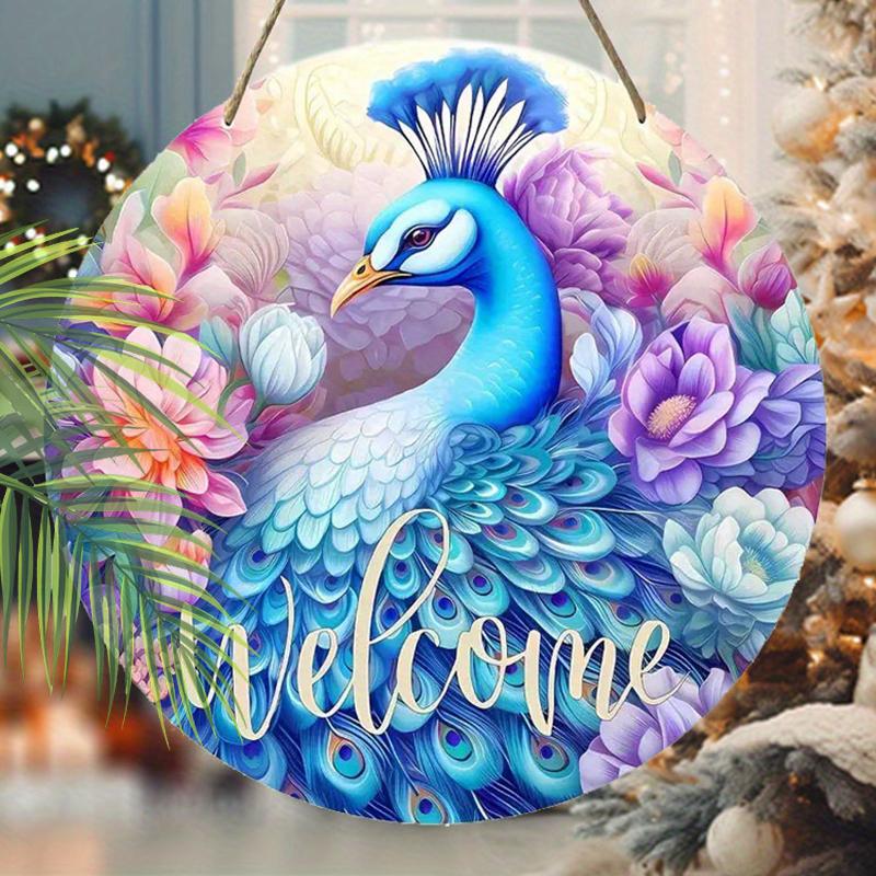 2D flat hanging decorative signs, interior wall or door decoration, Diwali peacock pattern decoration, interesting gifts for family and friends