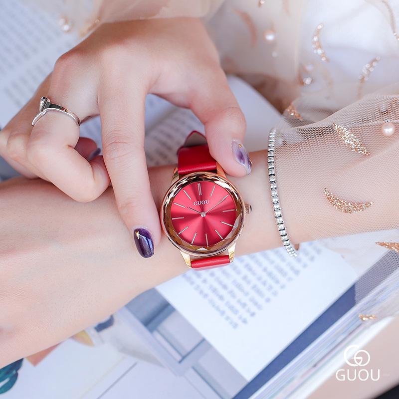 Waterproof Quartz Watch Genuine Leather Watch Simple Fashion Belt Watch Ladies Watch