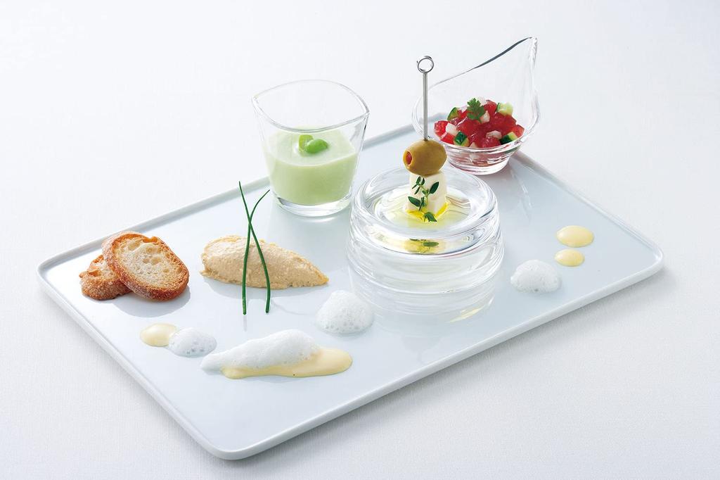 Toyo Sasaki Glass Flower Ornament Amuse-bouche Cups, Set of 6, Made In Japan, Dishwasher Safe, Glass Bowls, Dishes, Small Plates, P-20303