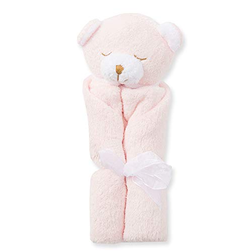 ANGEL DEAR (Official Japanese Product) Baby Gift, Security Blanket, Towel, Swaddle Blanket, Animal Blankie, Pink Bear, Kids Pink