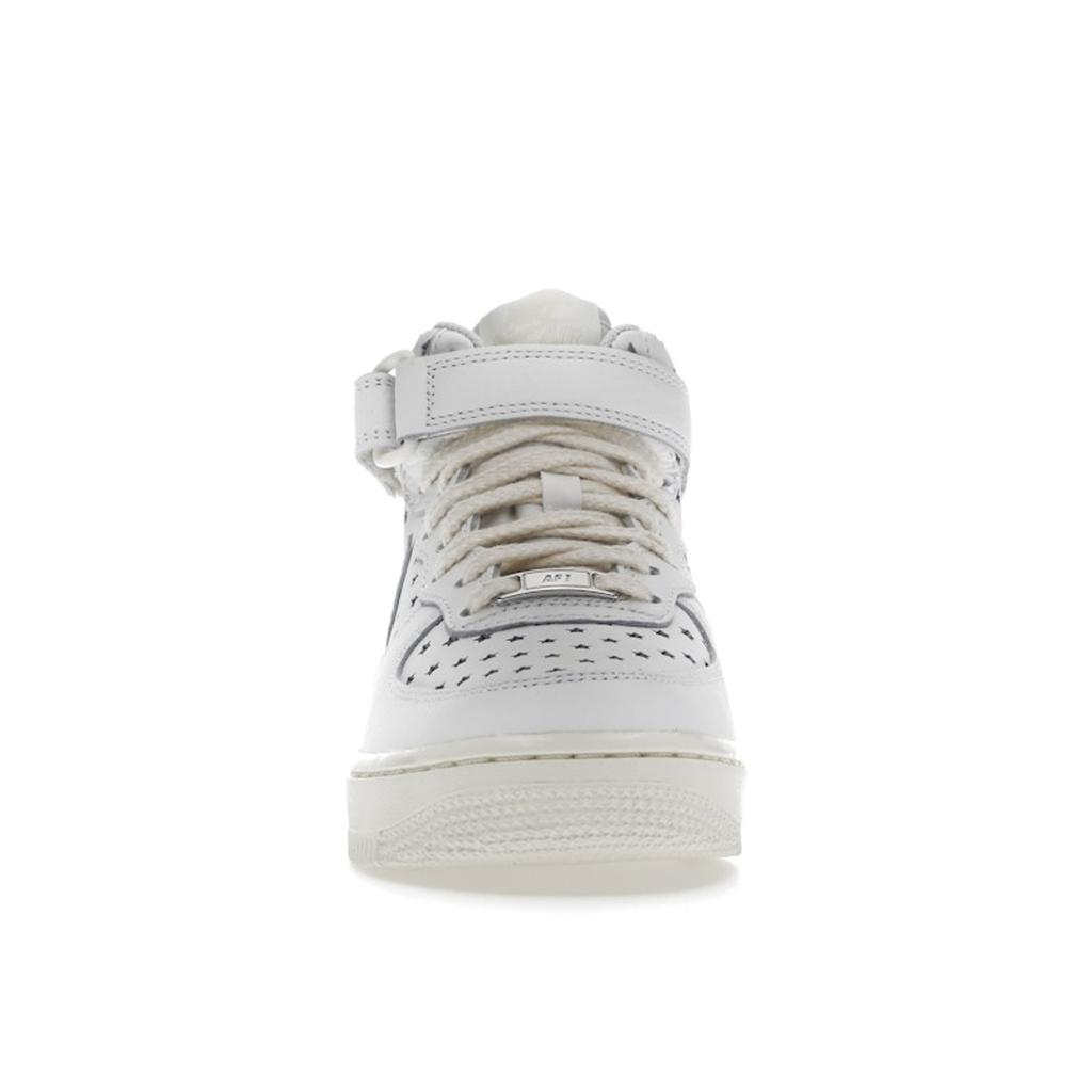 Nike Air Force 1 Mid Cut Out Stars Women Sneakers White Summit-White Coconut-Milk DV3451-100