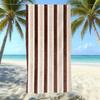 Populaire gestreepte bedrukte strandlaken Sneldrogend Zandvrij Volwassen Zwem Bad Handdoek Microvezel Handdoek