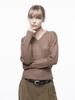 Chaenseseunoi Soft Cable V-Neck Knit - Brown /W243Tp02Br