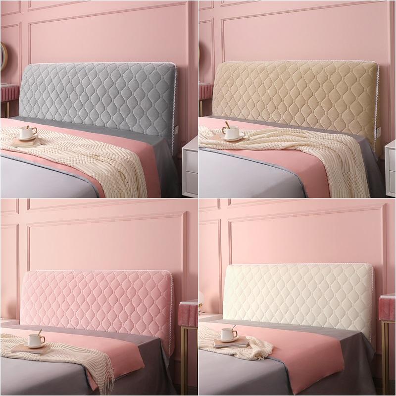 

All-inclusive Fabric Head Cover Nordic Simple Universal WarmSoft Bed Dust Cover Thickened Head Curved Back Protection Cover W100 x H70cm
