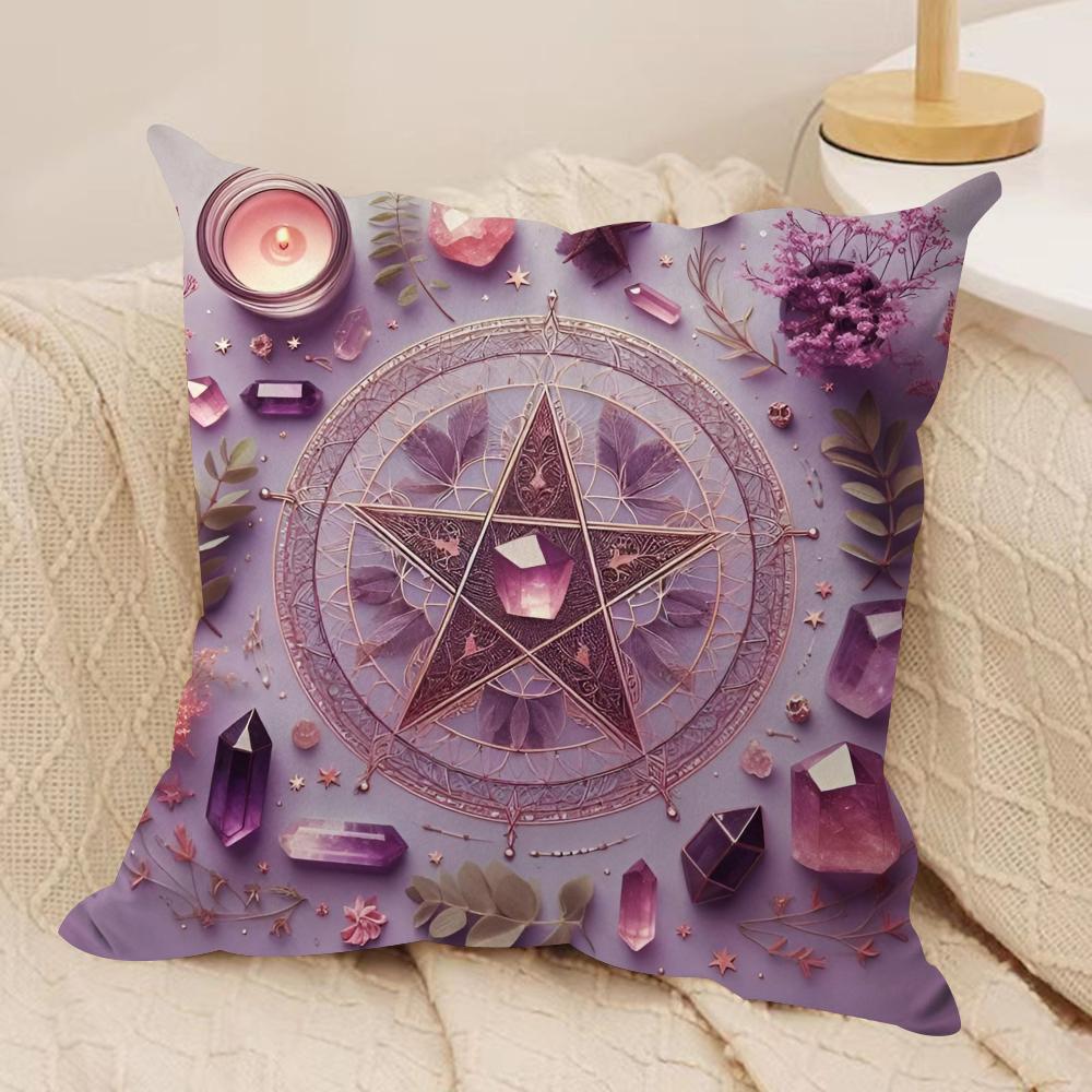 Nordic Midsummer Festival Cushion Cover Silky Short Plush DoubleSided Printed Pillow Case for Sofa All Seasons Home Decor Gift