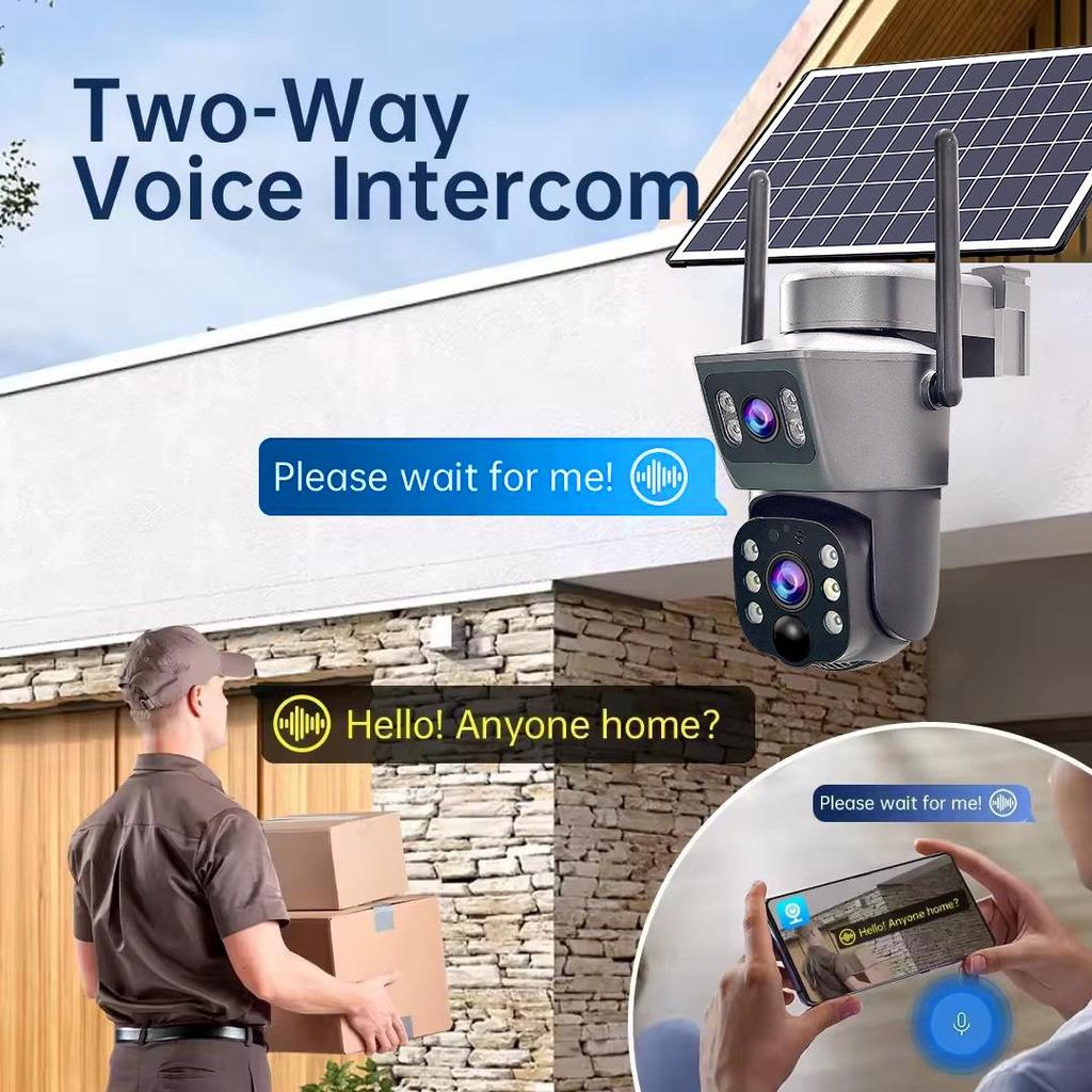 Ultra HD Waterproof Solar Camera with Full-Color Night Vision - Wireless 4G WiFi for Indoor/Outdoor Use