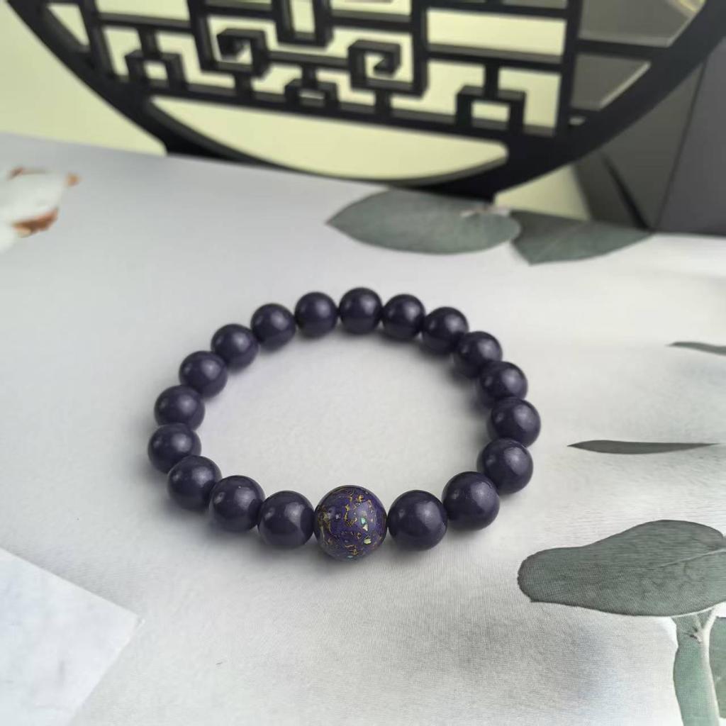 Mixed Incense Beads Bracelet with Lacquer Beads - Unisex Chinese National Style, Collectible Buddhist Beads, Hand-Playing Bracelet
