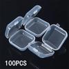 10/20/50/100PCS Jewelry Storage Box Portable Mini Plastic Storage Box Container Earring Ring Earplugs Packaging Storage Case