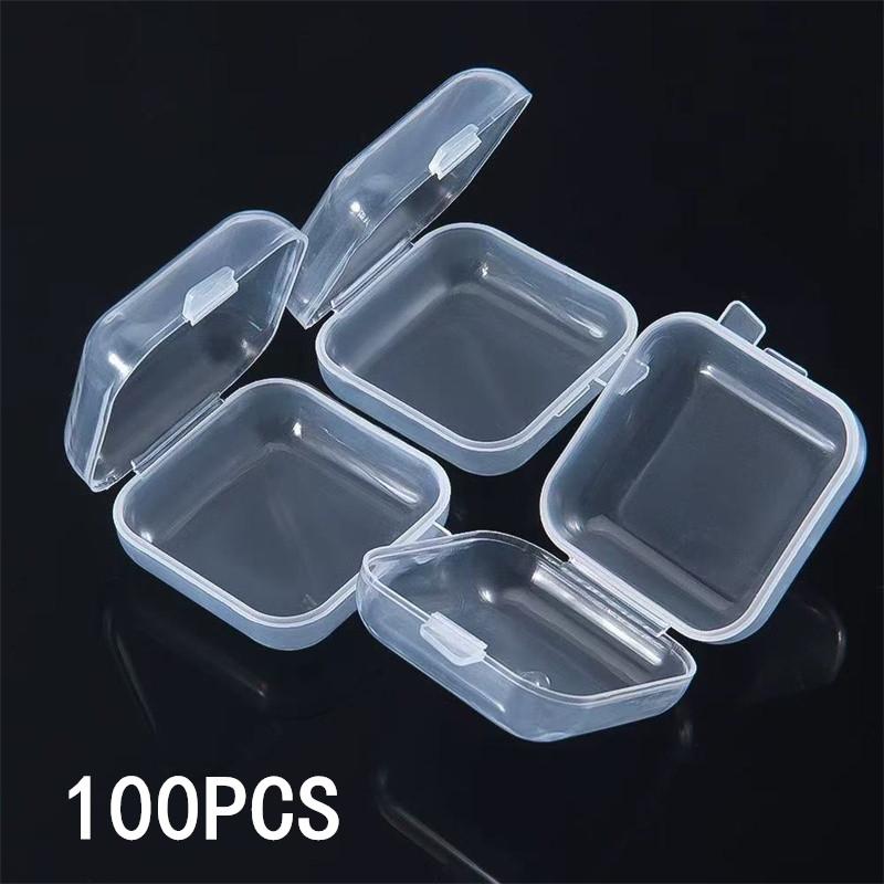 10/20/50/100PCS Jewelry Storage Box Portable Mini Plastic Storage Box Container Earring Ring Earplugs Packaging Storage Case
