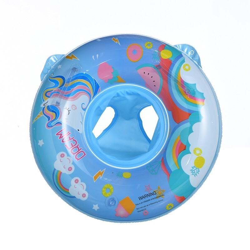 Childrens Cartoon Unicorn With Pants Pocket Inflatable Swimming Ring Water Toy