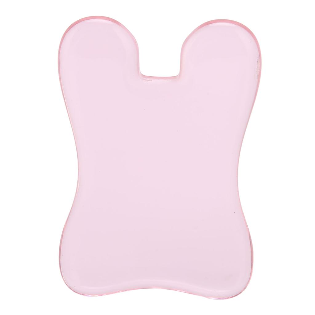 Pink Facial Scraping Board for Face Eye Concave Crystal Scraping Board Eliminates Dark Circles Improves Microcirculation