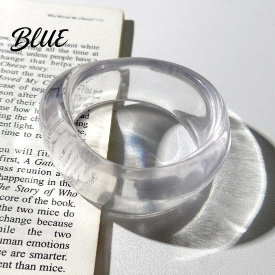 Women Fashion Jewelry Acrylic Resin Chunky Bangle Hypoallergenic Colorful Geometric